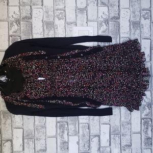 Ted baker sheer dress & cardigan sz 0